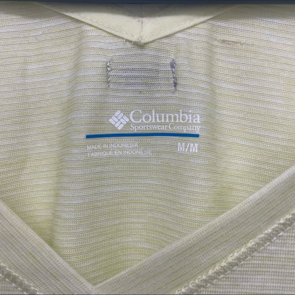 Columbia Medium Womens Tank Top Sleeveless Athletic Workout Drawstring Yellow - Picture 5 of 6